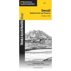 Denali National Park Hiking And Backpacking Topographical Map